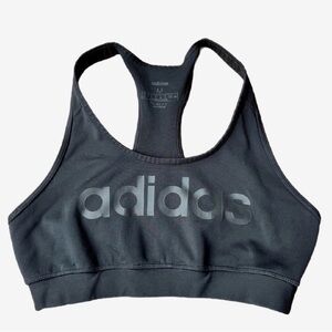 Adidas Charcoal Racerback Sports Bra